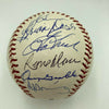 Beautiful Yankees Old Timers Day Signed Baseball Yogi Berra Whitey Ford PSA DNA