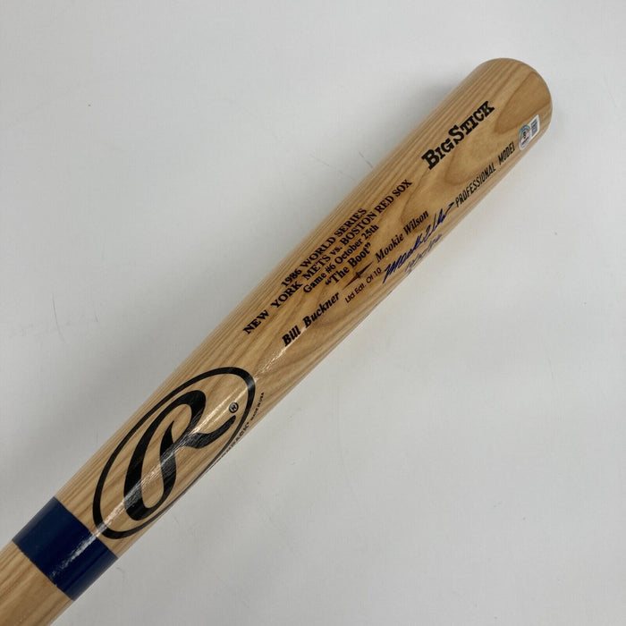 Mookie Wilson & Bill Buckner Signed 1986 World Series Commemorative Bat Beckett
