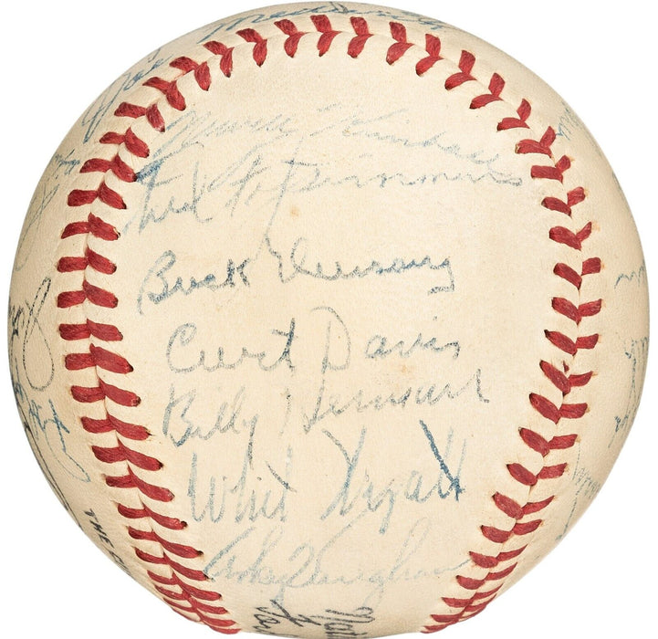 1942 Brooklyn Dodgers Team Signed National League Baseball JSA & Beckett COA