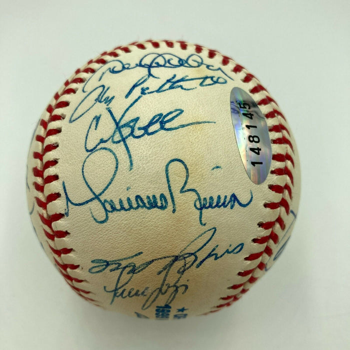 1999 New York Yankees World Series Champs Team Signed Baseball Derek Jeter PSA