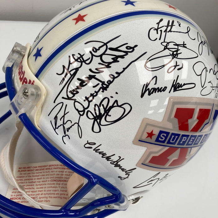 Beautiful Super Bowl MVP's Signed Helmet 40 Sigs With Tom Brady JSA COA
