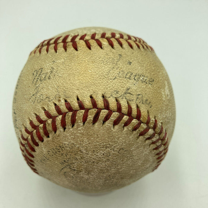 1945 World Series Game Used Baseball Pop Schulte To Gabby Hartnett Chicago Cubs