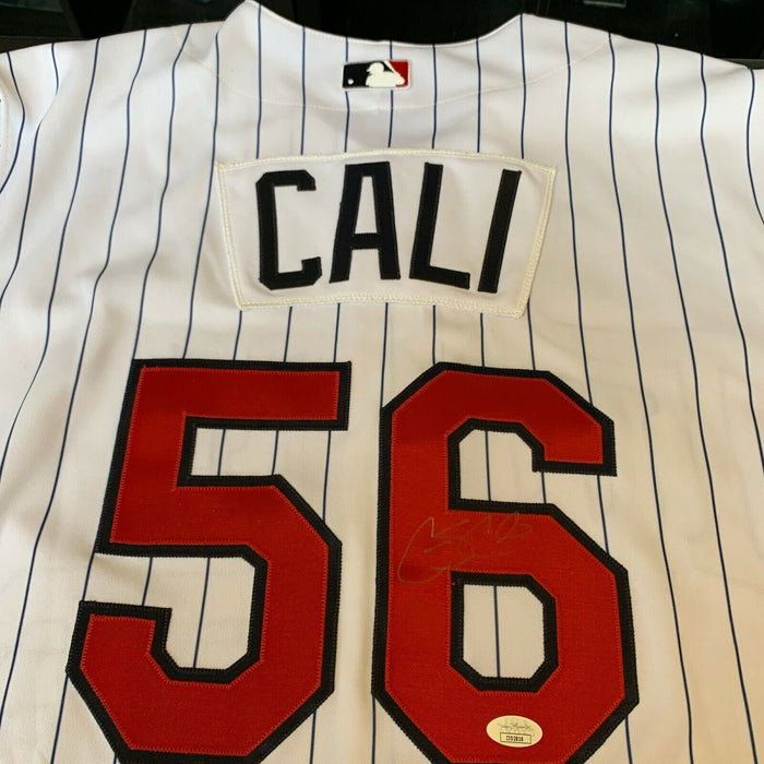 Carmen Cali Signed Game Used 2007 Minnesota Twins Baseball Jersey JSA COA