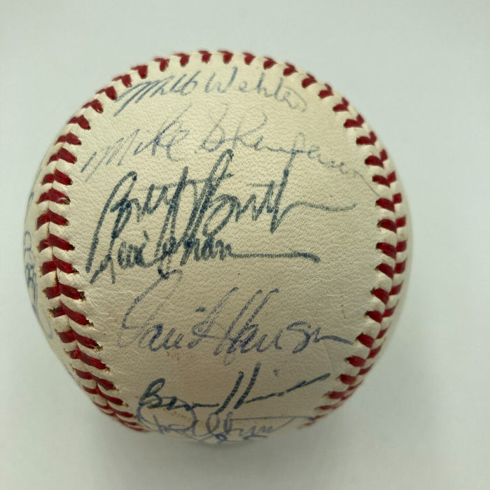 1991 Los Angeles Dodgers Team Signed Baseball Gary Carter Eddie Murray Beckett