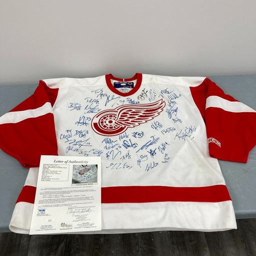 2007-08 Detroit Red Wings Stanley Cup Champs Team Signed Jersey JSA COA