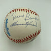 Beautiful Willie Mays Hank Aaron 500 Home Run Club Signed HOF Baseball JSA COA