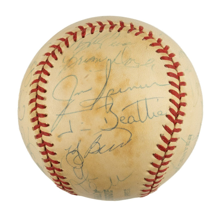 1978 New York Yankees World Series Champs Team Signed Baseball JSA COA
