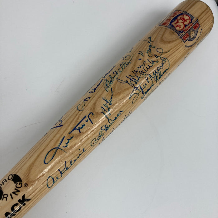 Beautiful Hall Of Fame Multi Signed Baseball Bat 41 Sigs Ted Williams Mays JSA