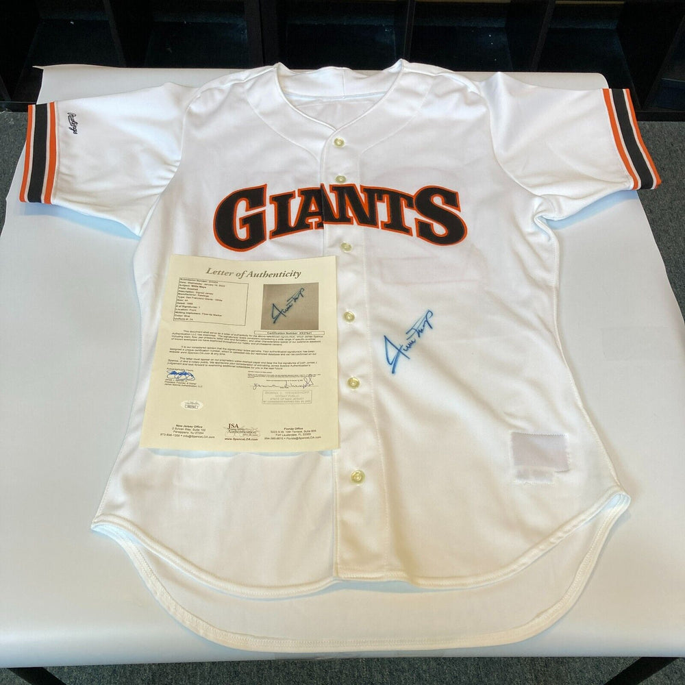 Willie Mays Signed Authentic San Francisco Giants Game Model Jersey JSA COA