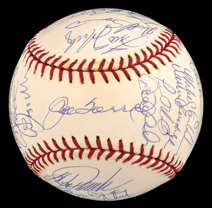 2001 New York Yankees AL Champs Team Signed Baseball 30 Sigs Derek Jeter PSA DNA
