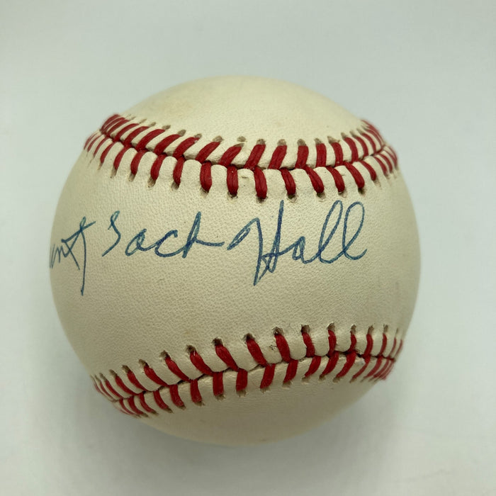 Huntz Hall Signed American League Baseball JSA COA Celebrity Bowery Boys