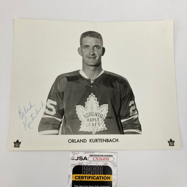 Orland Kurtenbach Signed 1960's Toronto Maple Leafs Team Issued Photo JSA COA