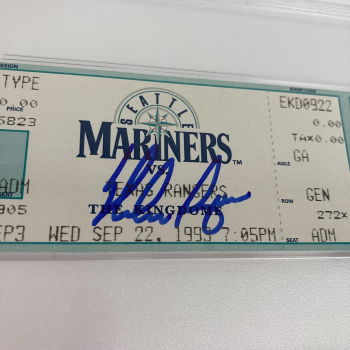 Nolan Ryan Signed Final Career Game Ticket PSA DNA 10 GEM MINT 9-22-1993