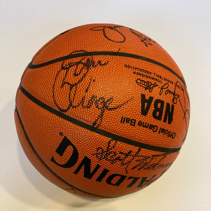 1985 Boston Celtics NBA Champs Team Signed Official NBA Game Basketball PSA DNA