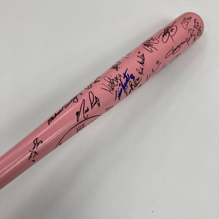 2007 Minnesota Twins Team Signed Mother's Day Baseball Bat Joe Mauer Beckett COA