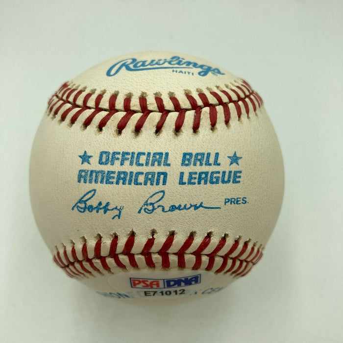 Beautiful Mickey Mantle Signed American League Baseball PSA DNA Graded MINT 9