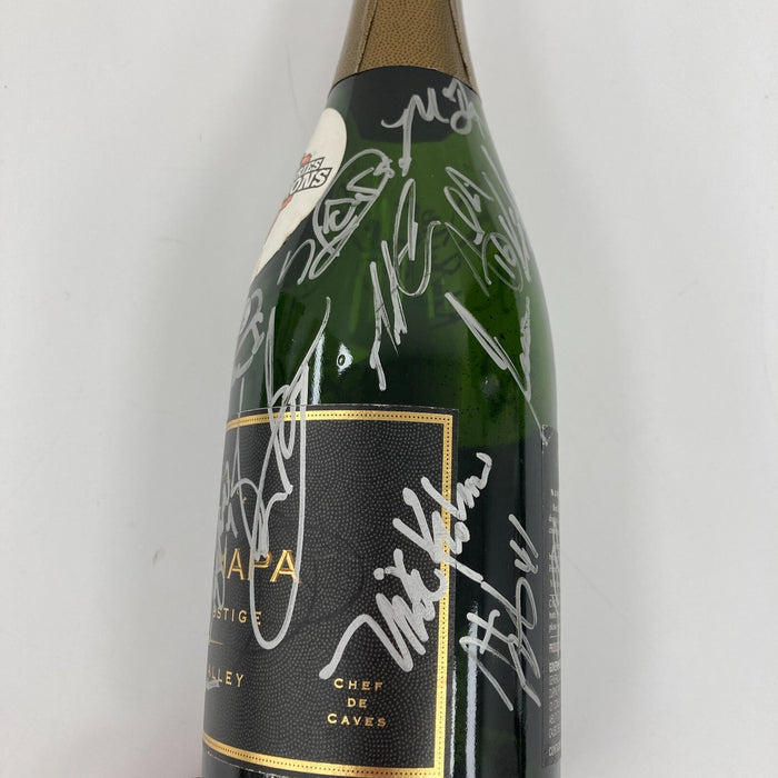 2012 San Francisco Giants W.S. Champs Team Signed Champagne Bottle PSA & MLB
