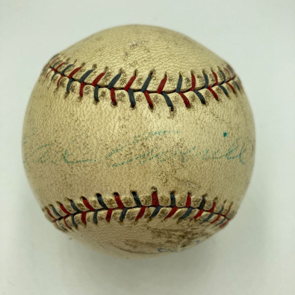 Earl Averill 1929 Rookie Single Signed AL Game Used Baseball PSA/DNA LOA