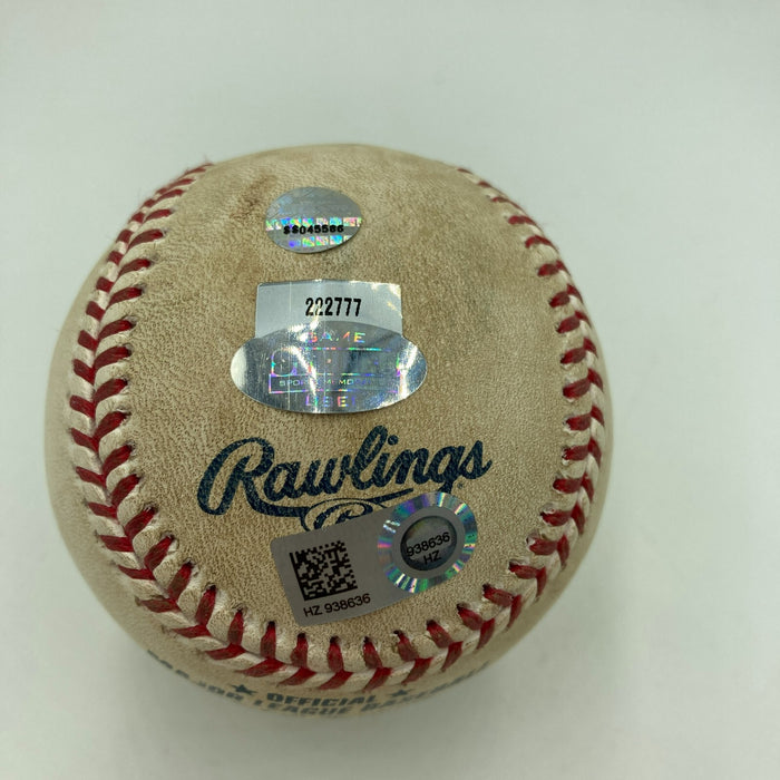 Jorge Posada Signed Game Used Baseball From Jersey Retirement Game Steiner COA