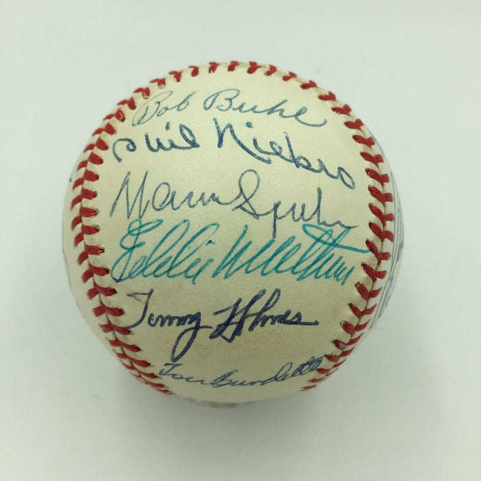 Hank Aaron Milwaukee & Atlanta Braves Legends Signed Baseball 15 Sigs PSA DNA