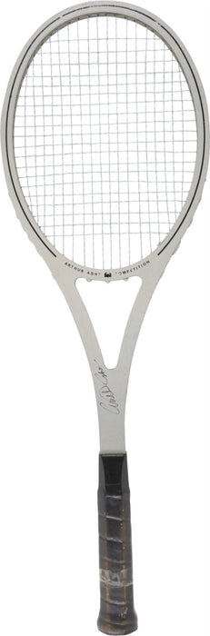 Arthur Ashe Twice-Signed Personal Game Used Tennis Racket PSA DNA COA RARE