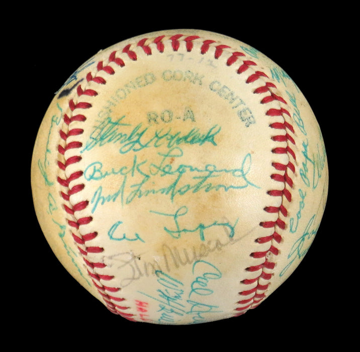 1982 Hall Of Fame Signed Baseball 26 Sigs Ruffing Marquard Lindstrom Kelly JSA