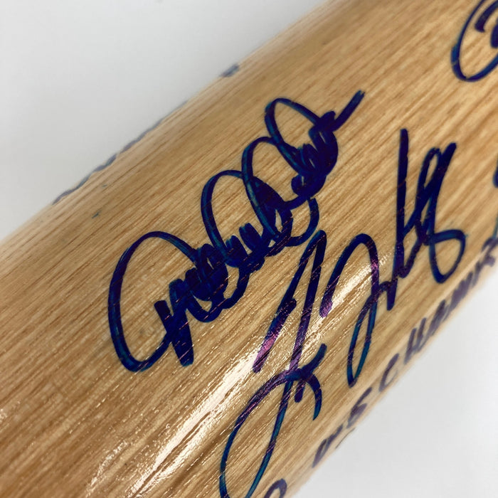 2000 NY Yankees WS Champs Team Signed Bat Derek Jeter Mariano Rivera JSA COA