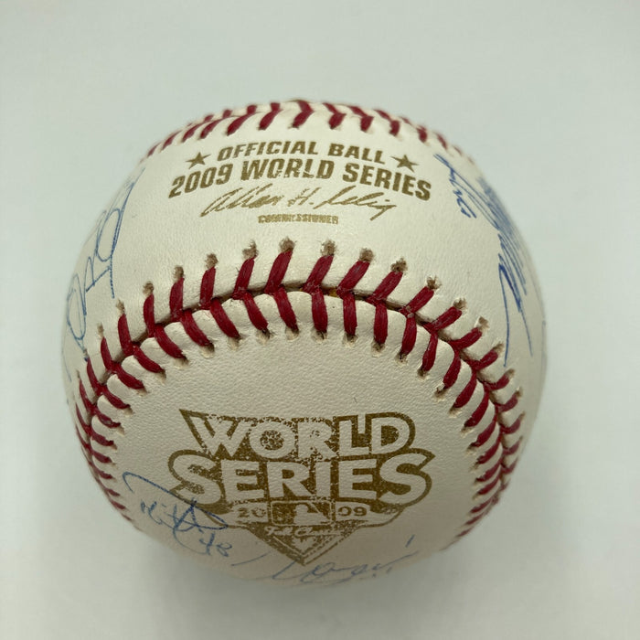 2009 New York Yankees Team Signed World Series Baseball Derek Jeter JSA COA