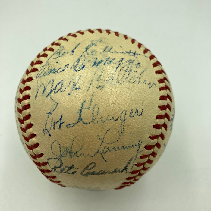 Beautiful Honus Wagner 1942 Pittsburgh Pirates Team Signed Baseball Beckett COA