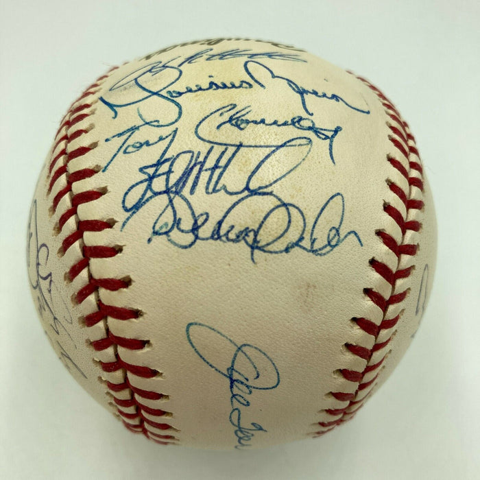 2001 New York Yankees Team Signed W.S. Baseball Derek Jeter Rivera PSA DNA COA