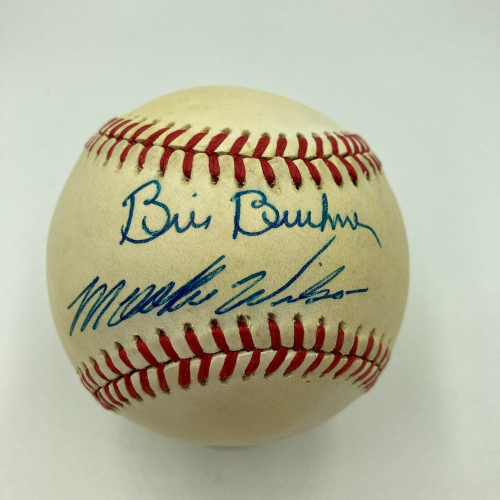 Rare Bill Buckner & Mookie Wilson Signed 1986 World Series Baseball JSA COA