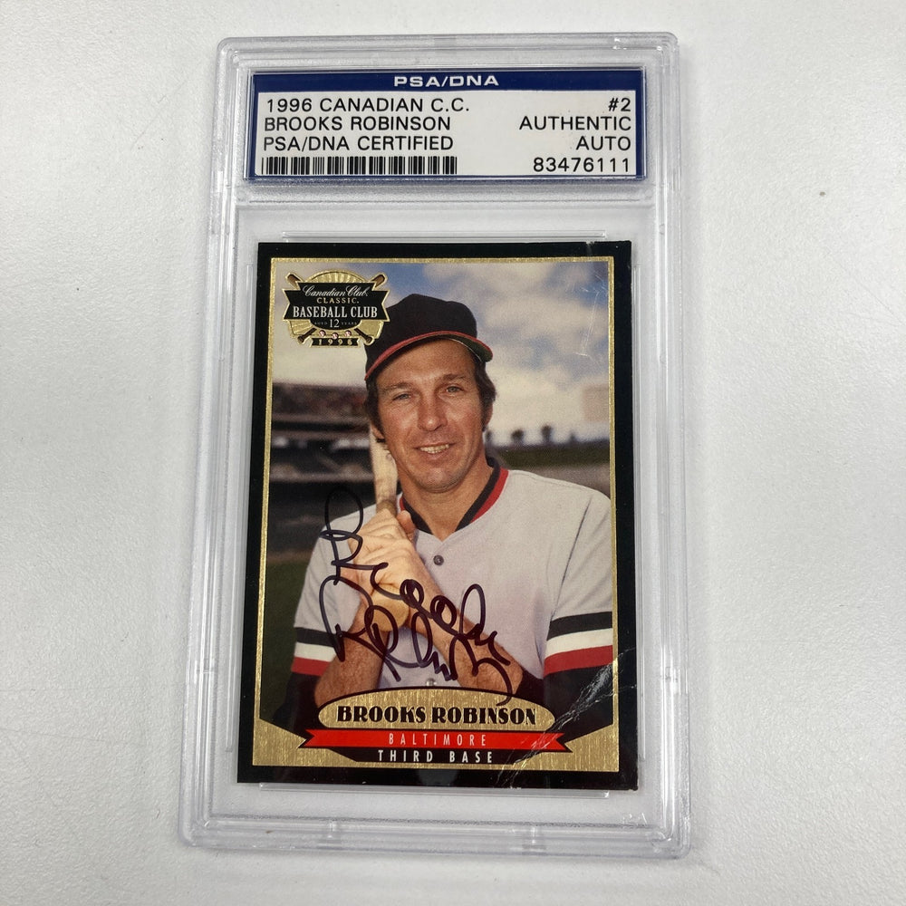 Brooks Robinson Signed Canadian Club Baseball Card Auto PSA DNA