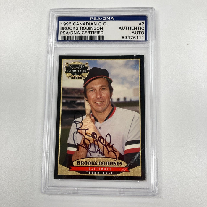 Brooks Robinson Signed Canadian Club Baseball Card Auto PSA DNA