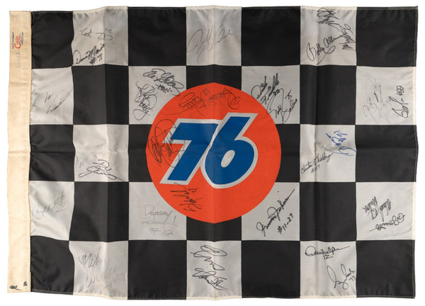 1994 NASCAR Legends Multi Signed Flag 28 Sigs Dale Earnhardt Sr. Jeff Gordon JSA