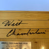 Wilt Chamberlain Signed Los Angeles Lakers Forum Game Used Floor JSA COA