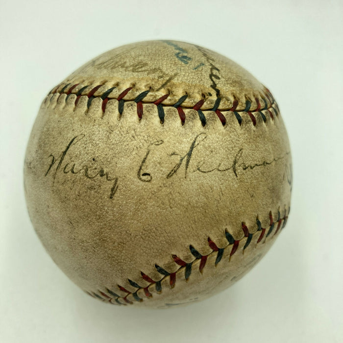 The Finest Babe Ruth Ty Cobb Walter Johnson 1925 HOF Signed Baseball PSA DNA