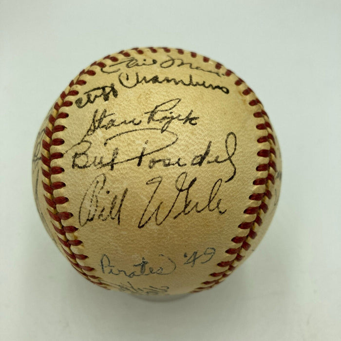 Honus Wagner Sweet Spot 1949 Pittsburgh Pirates Team Signed Baseball JSA COA