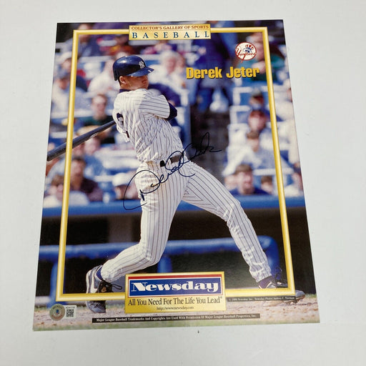 Derek Jeter Rookie Signed 11x14 Newsday Photo Beckett COA