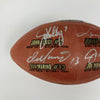 John Elway Johnny Unitas Dan Marino Joe Montana Quarterbacks Signed Football PSA