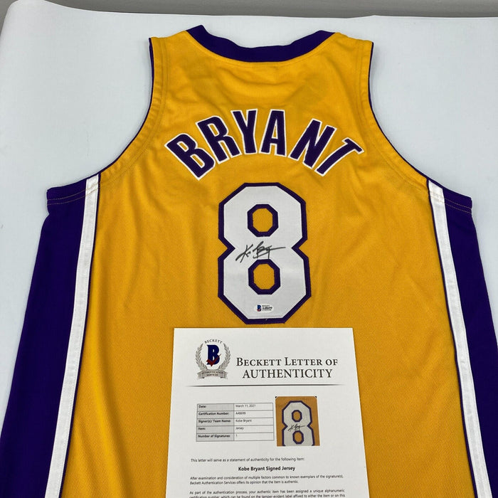 Kobe Bryant Signed 1999 Finals Los Angeles Lakers Pro Cut Jersey Beckett & PSA