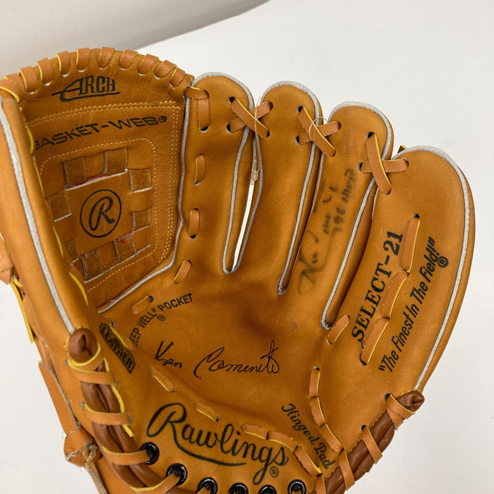 Ken Caminiti 1996 MVP Signed Rawlings Game Model Baseball Glove JSA COA