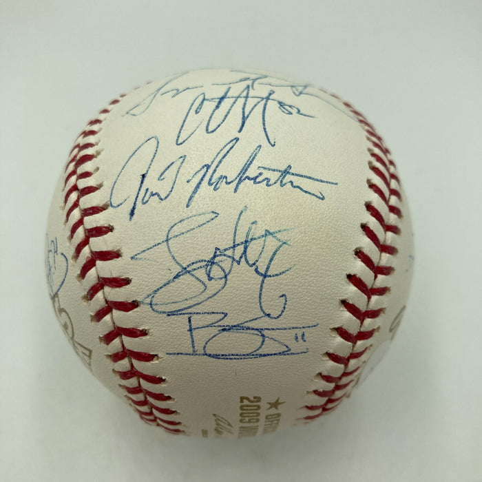 2009 New York Yankees Team Signed World Series Baseball Derek Jeter JSA COA