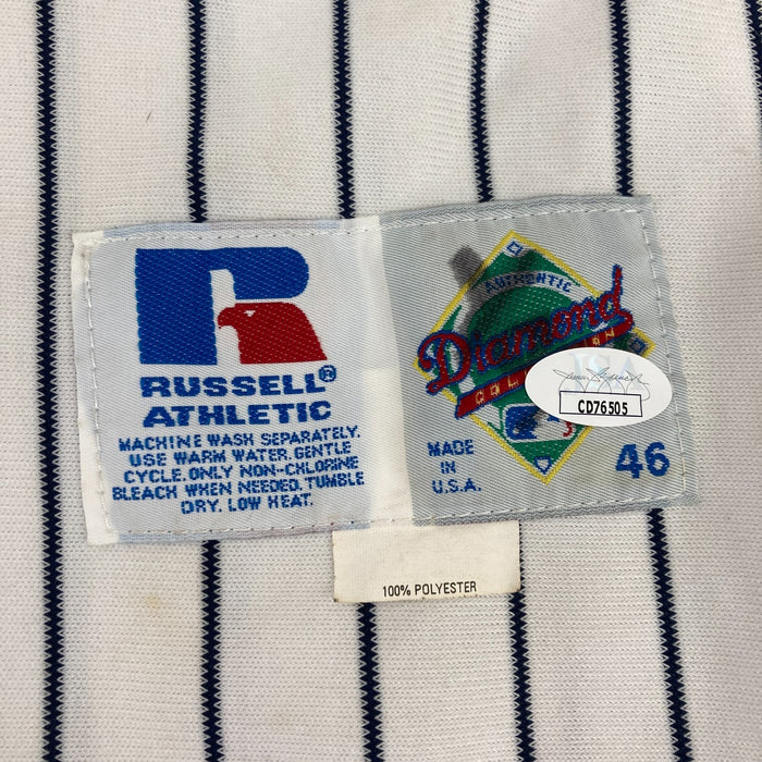 Yogi Berra Signed Game Used New York Yankees Old Timers Day Jersey JSA COA