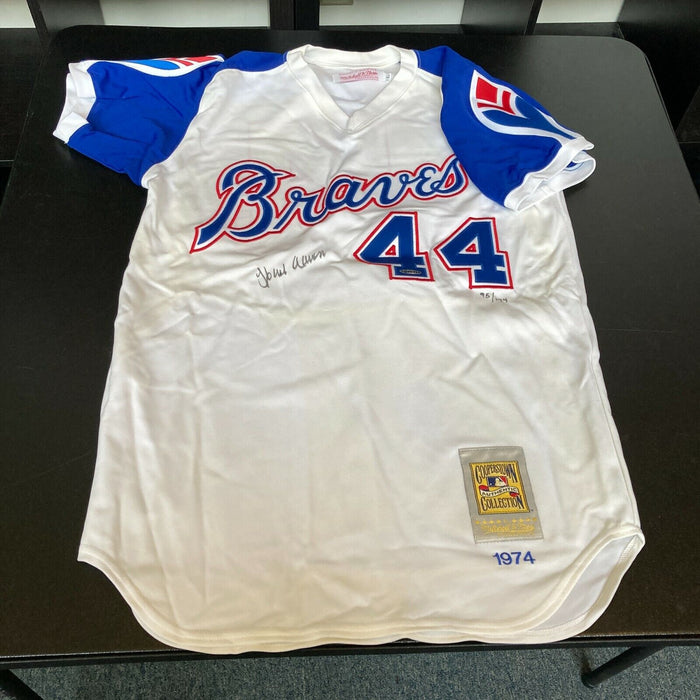 Hank Aaron Signed Authentic 1974 Atlanta Braves Game Jersey Upper Deck UDA COA