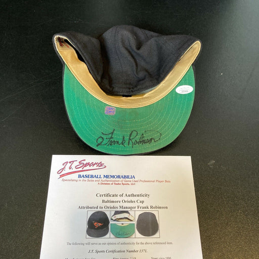 Frank Robinson Signed 1990 Baltimore Orioles Game Used Hat JSA & J.T. Sports COA