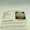 Beautiful Casey Stengel Single Signed Baseball JSA Graded Near Mint 8