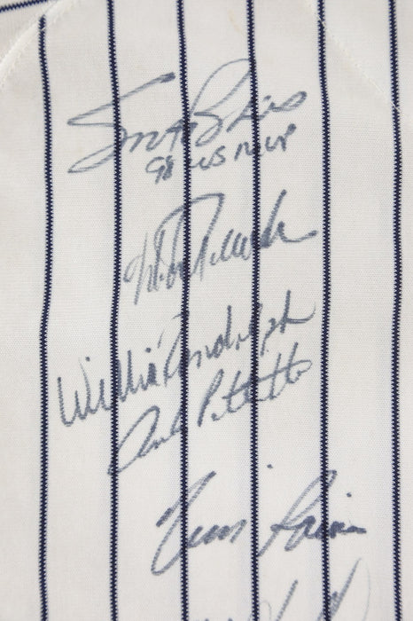 1998 New York Yankees Team Signed World Series Jersey Derek Jeter PSA DNA COA