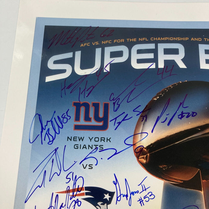 2011 New York Giants Super Bowl Champs Team Signed 11x14 Photo JSA COA