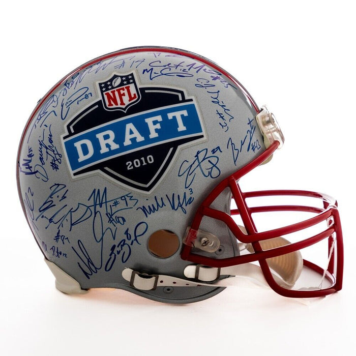 Rob Gronkowski 2010 NFL Draft Multi Signed Authentic Helmet 36 Sigs PSA DNA COA