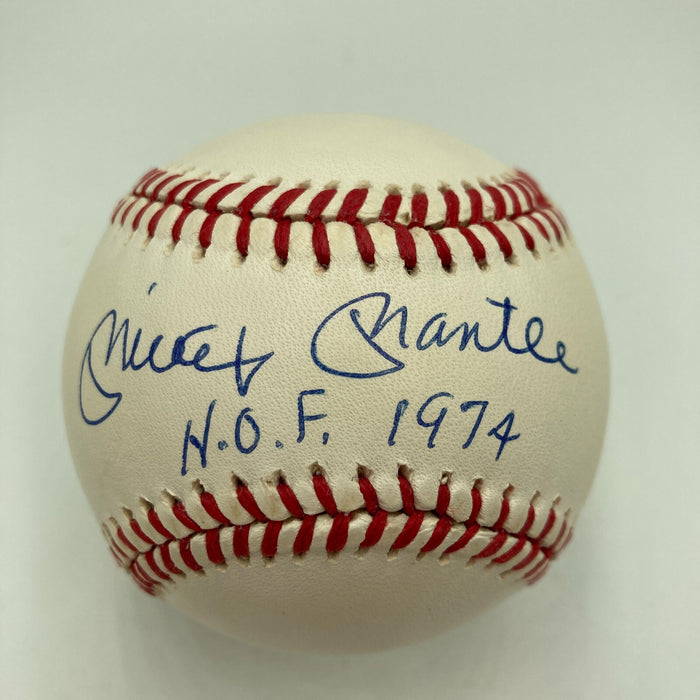 The Finest Mickey Mantle HOF 1974 Signed Baseball PSA DNA Graded 10 GEM MINT